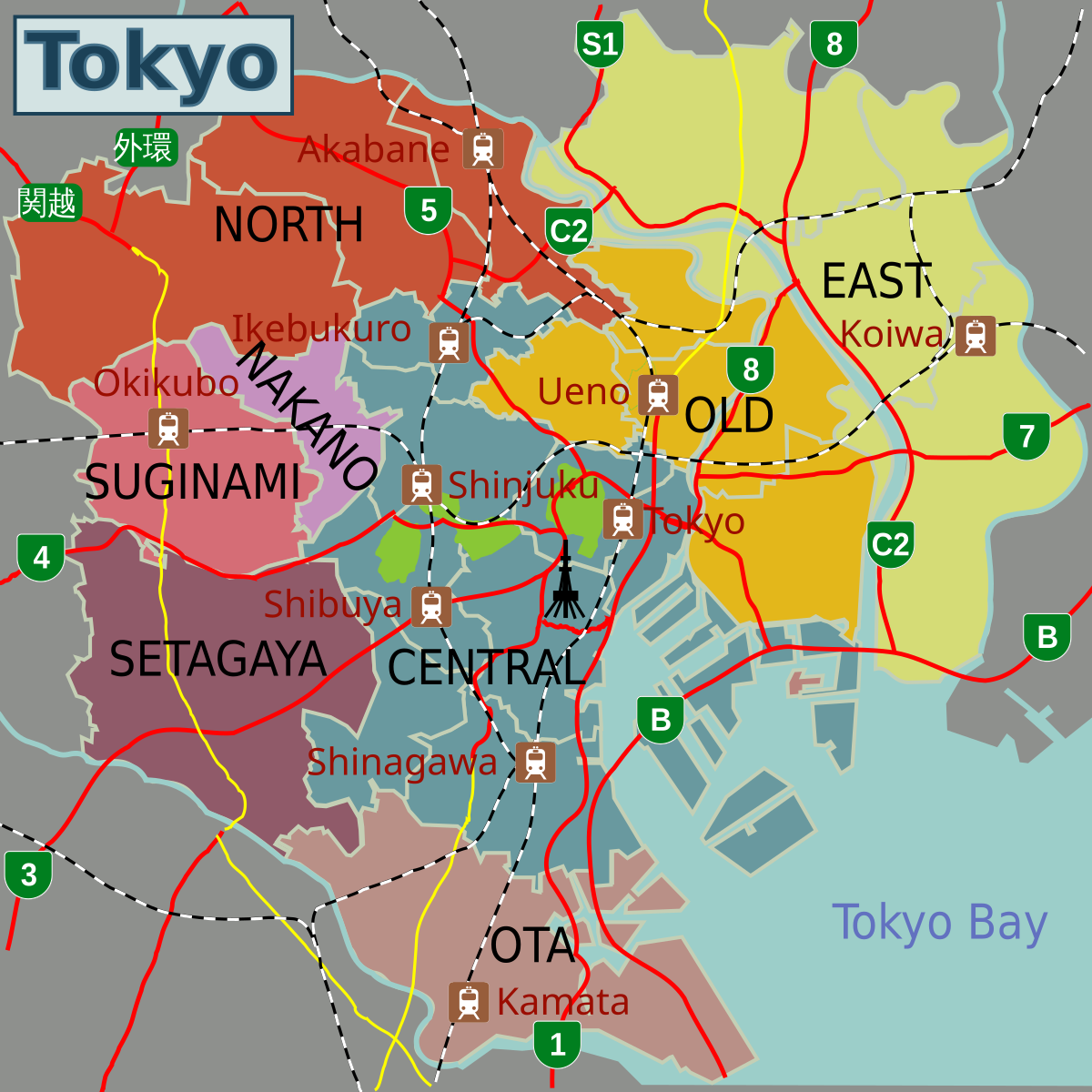 Карта tokyo