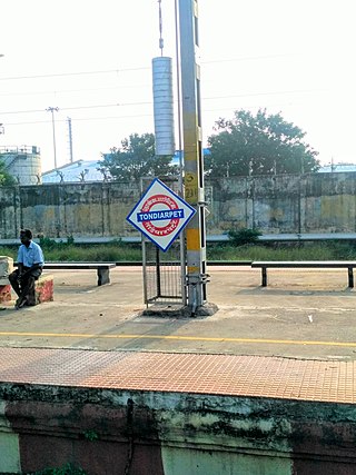 <span class="mw-page-title-main">Tondiarpet railway station</span> Railway station in Chennai, India