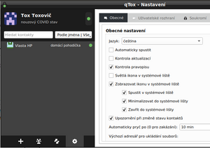 Tox - nastavení češtiny