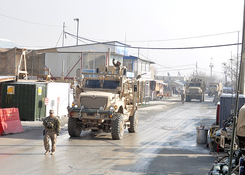 File:U.S. Soldiers with the 1st Battalion, 294th Infantry Regiment, Guam Army National Guard guide mine-resistant, ambush-protected vehicles escorting Task Force Guam Soldiers out of Camp Phoenix, Kabul, Afghanistan 131215-Z-WM549-007.jpg