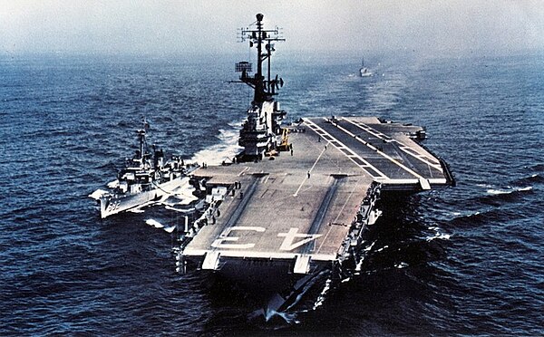 The USS Coral Sea (CVA-43) was seen prominently in A Ticklish Affair.