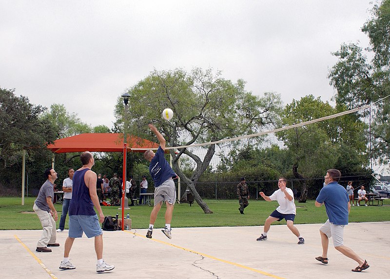 File:US Air Force (USAF) personel play volleyball during Enlisted Appreciation Day - DPLA - 455f70e3b6180cd75799e357a7d886b4.jpeg