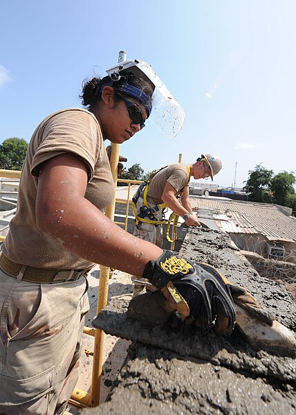 File:US Navy 110120-N-4440L-134 Builder Constructionman Diana Aceves, left, and Builder Constructionman Apprentice Robert Cox, both assigned to Naval Mo.jpg