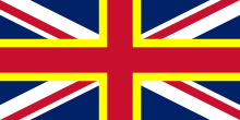 Another suggestion on incorporating Wales into the Union Jack, with the white backdrop on the St George's Cross being replaced with the yellow from the Flag of St David Union Jack with St David's Flag incorporated.svg