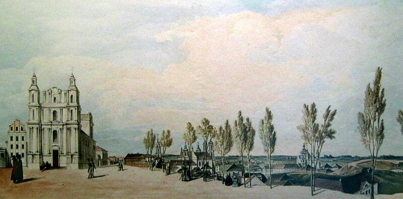 File:Viciebsk, Pračyścienskaja hara. Віцебск, Прачысьценская гара (J. Pieška, 1800) (2).jpg