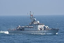 The AK-176M gun mount on a Vietnamese Project 10412 patrol boat Vietnam People's Navy Ship 266 (Project 10412 Svetlyak-class).jpg