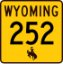 Wyoming Highway 252 Markierung