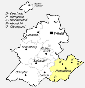 Poziția localității Hohenölsen