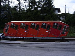 Old Hungerburgbahn car following decommissioning