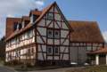 English: Half-timbered building in Wartenberg, Landenhausen, Stockhaeuserstrasse 25, Hesse, Germany.