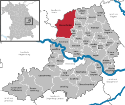 Läget för Wiesenfelden i Landkreis Straubing-Bogen
