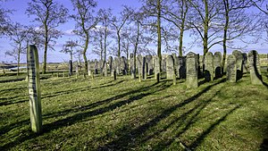 Grafstenen op de Joodse begraafplaats te Winsum