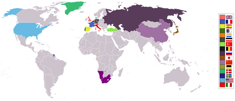 Cold War colonial empires through decolonization. The global distribution of Christians: a darker shade means a higher proportion of Christians.[136]