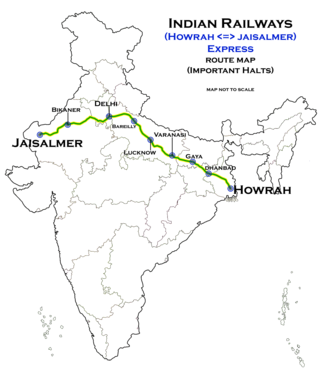 <span class="mw-page-title-main">Howrah–Jaisalmer Superfast Express</span>