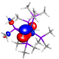 Fenske-Hall W=C bonding orbital of [W(PMe3)4(η2-CHPMe2)H]+