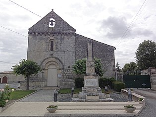 Église Notre-Dame-de-l'Assomption de Poursay-Garnaud, extérieur. PA00104853.JPG