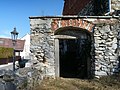 English: Jewish cemetery in the town of Rabí, Klatovy District, Czech Republic - the entrance Čeština: Židovský hřbitov ve městě Rabí, okres Klatovy - vstup