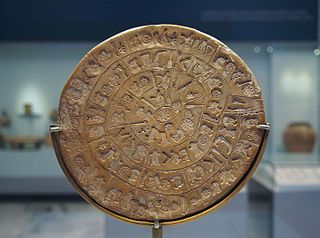 Phaistos Disc Inscribed clay disc found in Crete