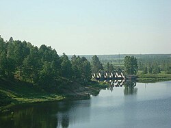 Magdagachinkoye Reservoir in Autumn