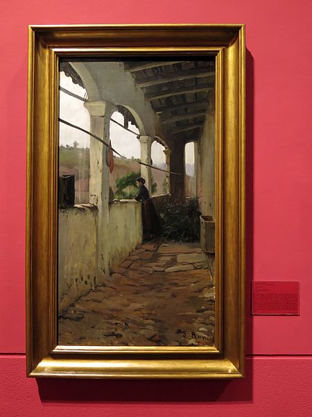 File:026 Biblioteca Museu Víctor Balaguer, pinacoteca, Tarda de pluja (Santiago Rusiñol).jpg