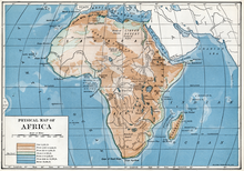 physical map of africa with rivers and mountains and deserts