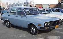 1986 Dacia 1310 TLX in Light Blue, front right.jpg