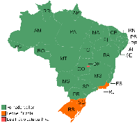 1989 carte de l'élection présidentielle brésilienne (Round 1) .svg