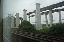 Guangzhou–Qingyuan Intercity Railway, under construction in 2016