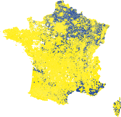 Candidats arrivés en tête dans chaque commune de France métropolitaine au 2d tour.