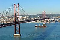 25th April Bridge and boat.JPG