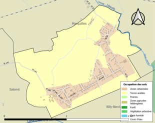 Kolorowa mapa przedstawiająca użytkowanie gruntów.