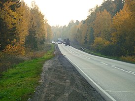 A107 mezi dálnicemi Yegoryevskoye a Nosovikhinsky