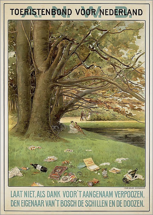 Affiche tegen zwerfvuil (ca. 1900)
