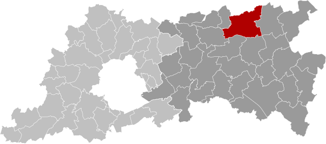 Aarschots läge i provinsen Flamländska Brabant