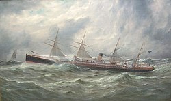 SS Adriatic na obrazu George Parkera Greenwooda (1889)
