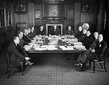 Air Council in session at the Air Ministry in July 1940. Air Council in session WWII IWM CH 966.jpg