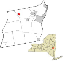 Albany County New York incorporated and unincorporated areas Altamont highlighted.svg