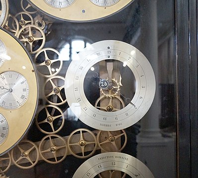 Циферблат круга Луне (19-летнего метонова цикла) сверхсложных астрономических часов швейцарского мастера Альберта Биллете (1873).