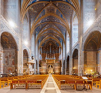 The colorful interior of Albi Cathedral