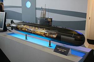 Model of Amur-1650 submarine