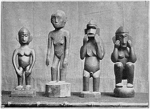 These bulul from the northern Cordilleras are reminiscent of anthropomorphic anito carvings once ubiquitous throughout the Philippines, including among Tagalogs. Called either likha, larawan, or taotao, these served as mere vessels to accompany anito during invocations.