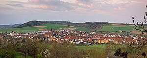 Ansicht des Hauptortes Werbach der gleichnamigen Gemeinde, 2021