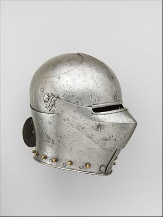 <span class="mw-page-title-main">Funerary Helmets</span> Element of suit of armour placed near memorial effigies of knights or nobility