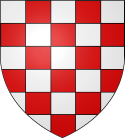 Arms of Oliver de Vaux: Chequy argent and gules Arms of Oliver Vaux (d.c.1244).svg