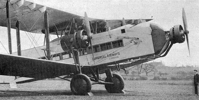 An Argosy in 1929, note the townend rings on the engine (engine cowling).