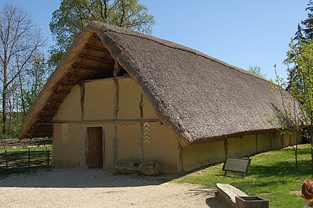 Neolithic longhouse reconstruction, Asparn an der Zaya, Austria