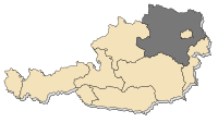 ニーダーエスターライヒ州の位置の位置図