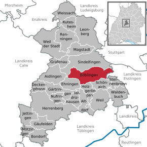 Poziția localității Böblingen