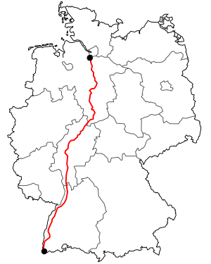 Course of the B 3