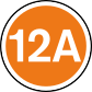 Orange circle with 12A in centre